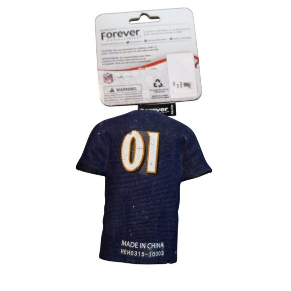 NFL Baltimore Ravens Jersey Christmas Ornament Team Logo Number 01 Holiday NEW - Picture 4 of 5